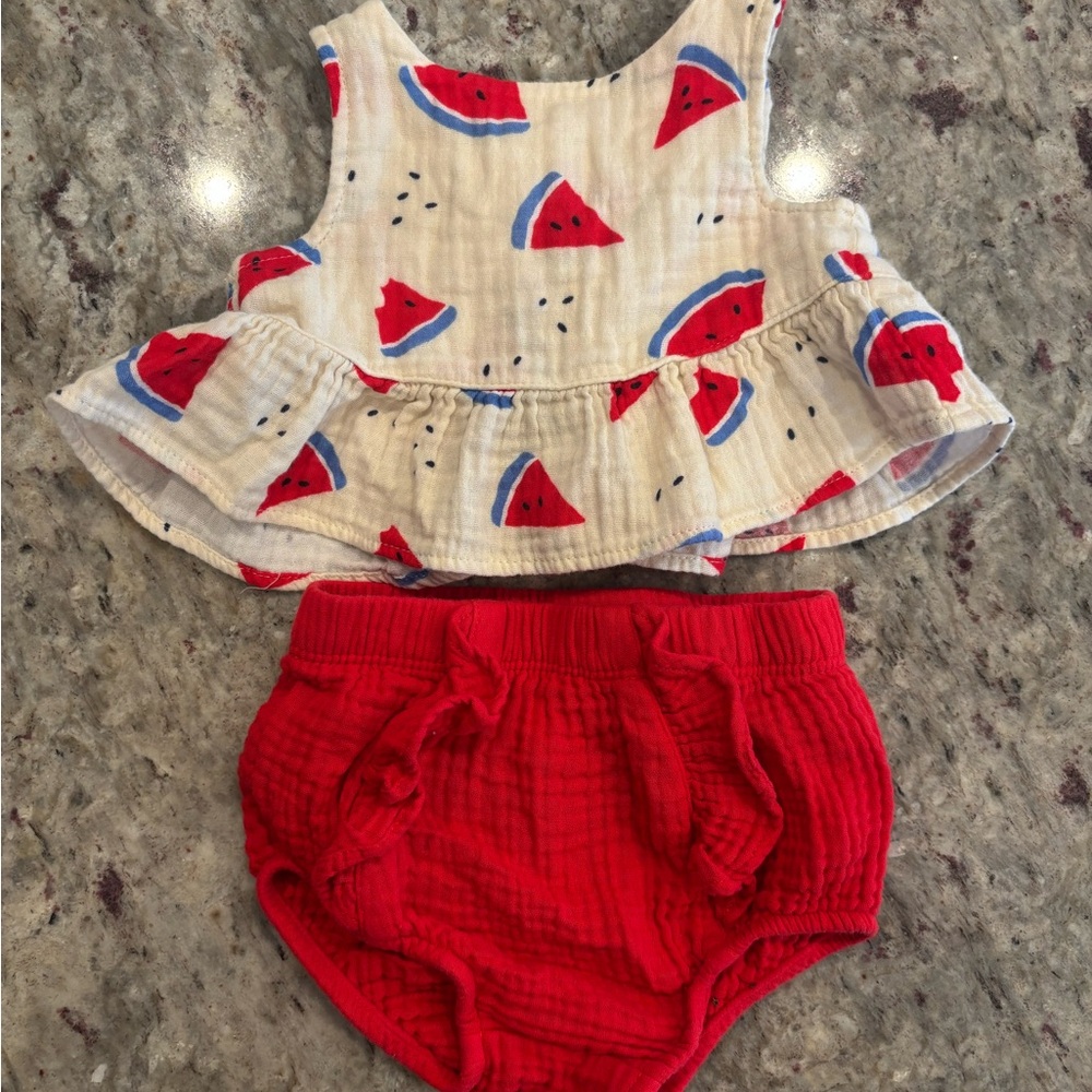 Cat & Jack Red and White Diaper Cover